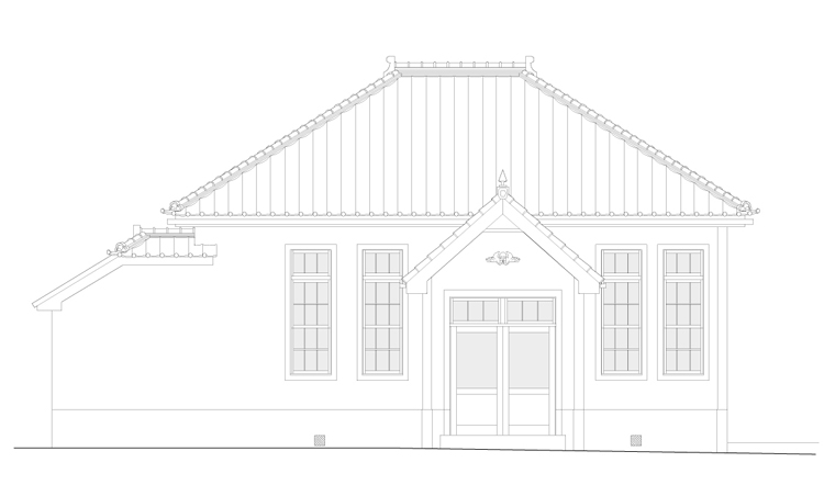 旧梅田診療所　調査図　立面図